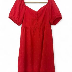 Loup Bright Red Textured dress